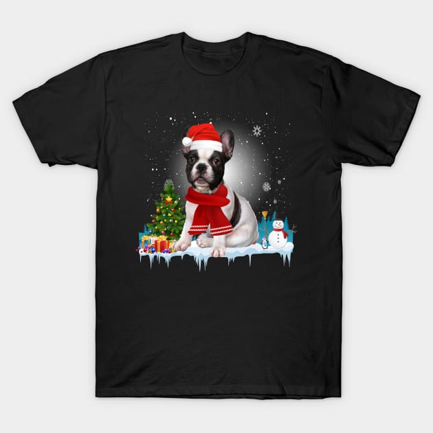 Funny French Bulldog Christmas T-shirt T-Shirt by CoolTees